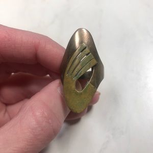 Vintage Latin copper & silver ring